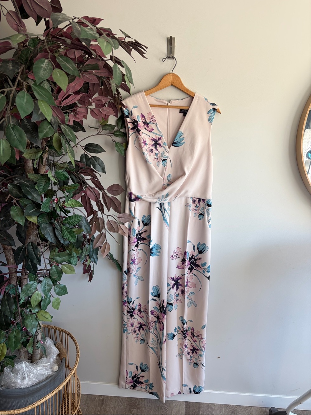 le chateau Blush Floral jumpsuit